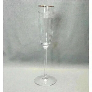 Ralph Lauren Navigator Gold Crystal Champagne Flute (ONE) Toasting Glass Signed